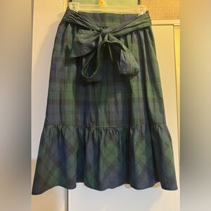 J. Crew Black Watch Plaid Skirt size 0
